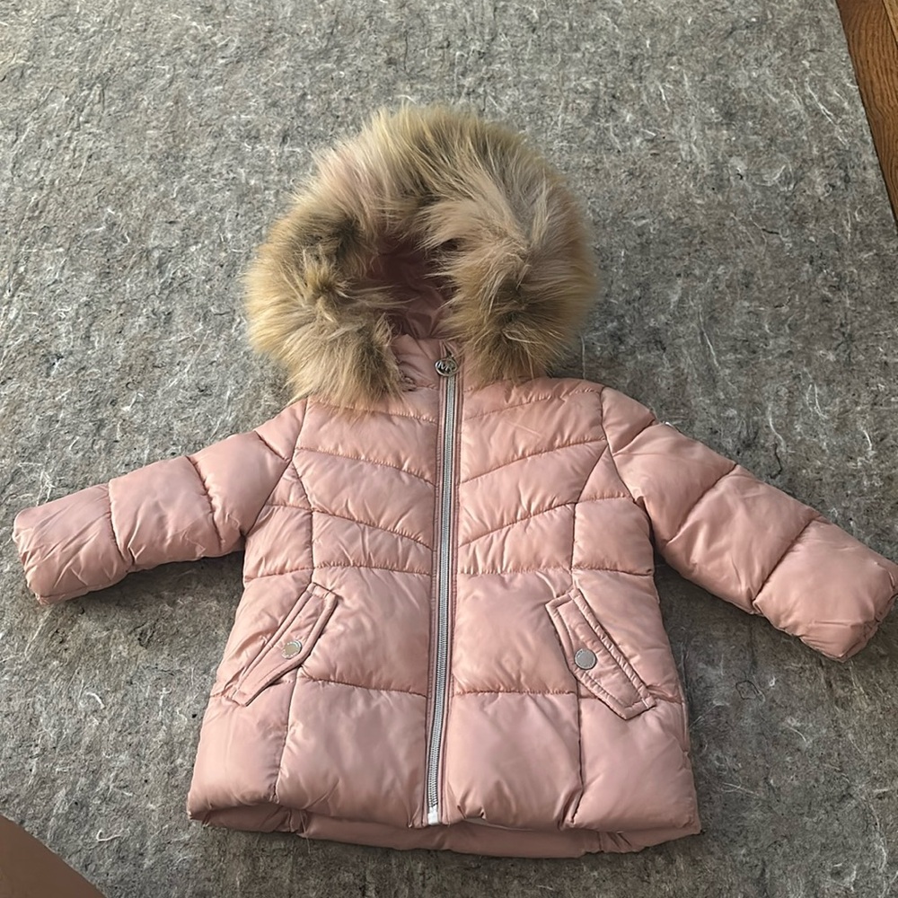 Michael Kors toddler coat w/ fur trim